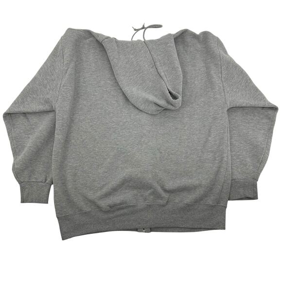 Vintage 90s y2k Mens Grey Russell Athletic Blank Full Zip Hoodie Sweatshirt Sz L - Picture 6 of 6
